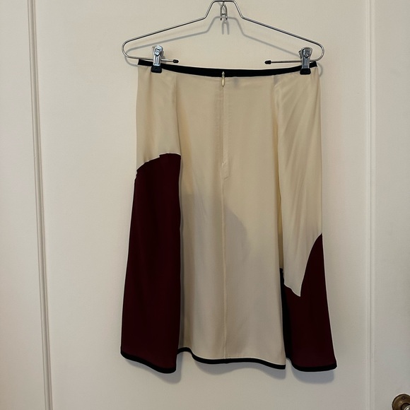 Marni silk blend A-line maroon/cream skirt - size 40 (US 4) - Picture 5 of 8